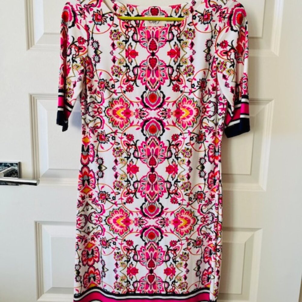 Pink Paisely Eliza J Sheath Dress